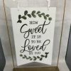Something Blue His & Her "How Sweet, Loved By You" Hanging Sign RENTAL