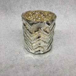 Something Blue Candle Holder Mercury Glass Gold/silver Size 3.5"x3" CANDLES