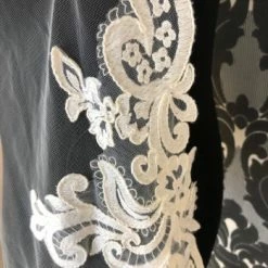 Something Blue Cathedral Ivory Tulle With Lace Edge Veil VEILS 7 Something Blue Cathedral Ivory Tulle With Lace Edge Veil VEILS