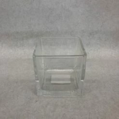 Something Blue DECOR Vase Glass Clear Size 5"x5"x5" Square VASES