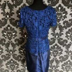Something Blue Serena London 17736 Women's MOB Lace/Taffeta Navy Size 8 Cocktail FORMAL/MOTHER'S DRESSES