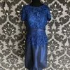 Something Blue Serena London 17736 Women's MOB Lace/Taffeta Navy Size 8 Cocktail FORMAL/MOTHER'S DRESSES