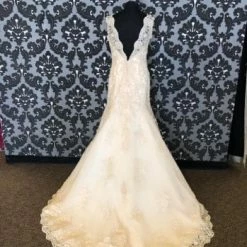 Something Blue Stella York SCARLET 5922 Women's Wedding Dress Lace Gold Size 12 WEDDING DRESSES