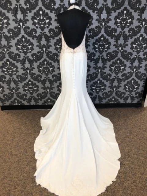 Something Blue Justin Alexander 88313 Women's Wedge Crepe Ivory Size 12 Sheath WEDDING DRESSES 6 Something Blue Justin Alexander 88313 Women's Wedge Crepe Ivory Size 12 Sheath WEDDING DRESSES