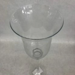 Something Blue 17.5" Kirkland's Goblet Clear Glass Candle Holder