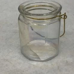 Something Blue Lantern Glass/Metal Iridescent/Gold Size 3.5" LANTERNS/BIRDCAGES DECOR