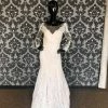 Something Blue WEDDING DRESSES Mori Lee Women's Wedding Dress Lace Ivory Size 6 Long Sleeve