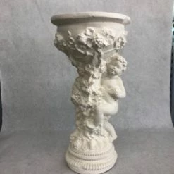 Something Blue Pillar Size 14" Clay Whtie CENTERPIECES DECOR