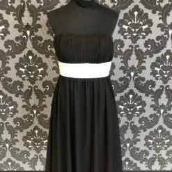 Something Blue Bill Levkoff 379 Women's Formal Chiffon Black/white Size 10 FORMAL/MOTHER'S DRESSES