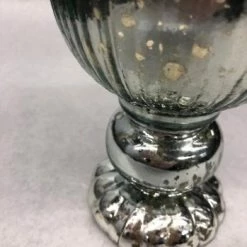 Something Blue Home Essentials Candle Holder Mercury Glass Silver Size 9.5