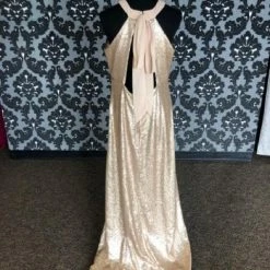 Something Blue BariJay Formal Sequin Gold Size 16 FORMAL DRESSES FORMAL/MOTHER'S DRESSES