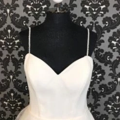 Something Blue Mori Lee Women's Wedding Dress Tulle Ivory Size 10 Strapless WEDDING DRESSES