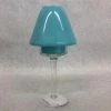 Something Blue Candle Holder Glass Blue/Clear Size 7.5" CANDLES