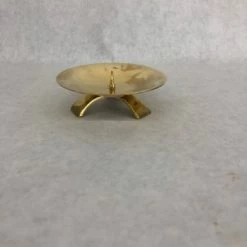 Something Blue Pillar Candle Holder Size 1" Metal Gold CANDLES DECOR