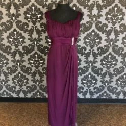 Something Blue R&M Richards Women's Formal Chiffon Plum Size 12