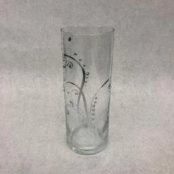 Something Blue Vase Glass Clear/silver Size 9