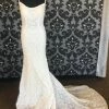 Something Blue Wedding WEDDING DRESSES Wilderly Bride Women's Wedding Dress Lace Ivory Size 16 Sheath