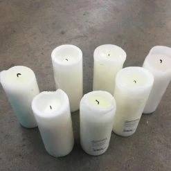 Something Blue Wedding Pillar Candle Wax White Size 7