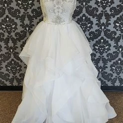 Something Blue Cristiano Lucci Ivory 6524 Wedding Dress Horsehair Skrit Beaded Bodice WEDDING DRESSES