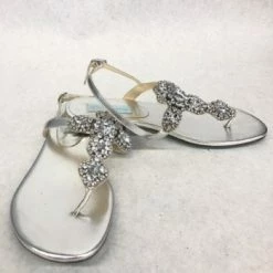 Something Blue NEW ARRIVALS Betsey Johnson SB-Gem Silver Size 6 Flats