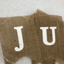 Something Blue DECOR Banner LED/Burlap Beige/White Size 9' SIGNS