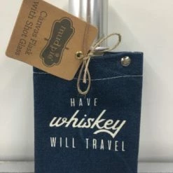 Something Blue Wedding THE PARLOUR Mudpie Flask Blue Canvas Flask Whiskey