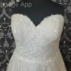 Something Blue Stella York 6690CRZP Wedding Dress Sequin/Lace Ivory AS IS PINHOLES WEDDING DRESSES