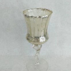 Something Blue Goblet Size 10" Glass Champagne RENTAL