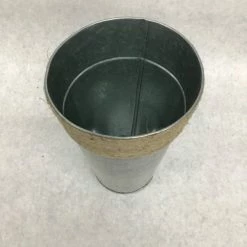 Something Blue Bucket Galvanized Silver/Beige Size 7.25"x5.25" CONTAINER