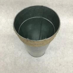 Something Blue DECOR Bucket Size 7.25"x5.25" Galvanized Silver/Beige CONTAINER