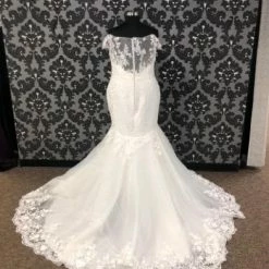 Something Blue Sincerity Bridal 44198 Wedding Dress Lace/Tulle Ivory AS IS HOLE IN BACK DETAIL 11 Something Blue Sincerity Bridal 44198 Wedding Dress Lace/Tulle Ivory AS IS HOLE IN BACK DETAIL