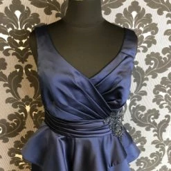 Something Blue Ada James Collections Women's MOB Satin Marine Size 16 Floor FORMAL/MOTHER'S DRESSES