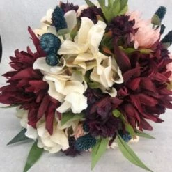 Something Blue Bouquet Floral Ivory/Burgundy/Navy/Blush/Plum Size 16