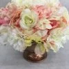 Something Blue Wedding Centerpiece Floral/Glass Vase Rose Gold/Blush/Ivory CENTERPIECES DECOR