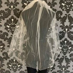 Something Blue Finger Tip Ivory Tulle With Finished Edge Veil VEILS
