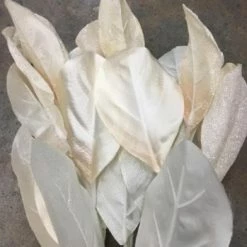 Something Blue Wedding Ashland Leaves Glitter Ivory Size 21" FLORAL DECOR