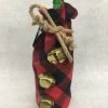 Something Blue Wedding Cloth Checkered Wine Bag W/ Bells Black/Red THE PARLOUR