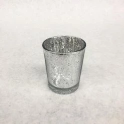 Something Blue Votive Holder Size 2.5" Mercury Glass Silver RENTAL