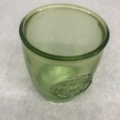 Something Blue DECOR Down To Earth Tumbler 100% Recycled Glass Green Size 16oz GLASSWARE