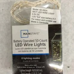 Something Blue Mainstay Fairy Lights Lights Warm White Size 50 Ct LIGHTS DECOR