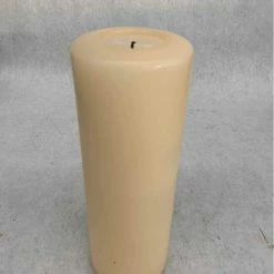 Something Blue Pillar Candle Wax Cream Size 8.5" CANDLES