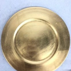 Something Blue Chargers Size 13" Plastic Gold CHARGERS