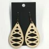 Something Blue Earrings Wood Light Stain Jewelry