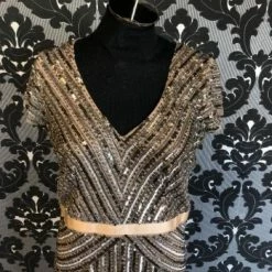 Something Blue Adrianna Papell 092868950 Women Formal Beaded/Sequin Bronze FORMAL DRESSES