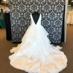 Something Blue Mori Lee CA00999 Women's Wedding Dress Organza Ivory Size 22