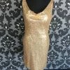 Something Blue Emma Mae Bridal 68622 Women's Formal Sequin Gold Size 10 Cocktail FORMAL/MOTHER'S DRESSES