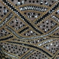 PROM Size 6 Black/Nude/Gold Blush Polyester