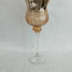 Something Blue Goblet Size 13.75" Glass Amber CANDLES