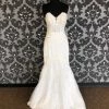 Something Blue Stella York Size 8 Ivory Crepe And Lace Strapless Fit & Flare WEDDING DRESSES