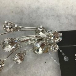 Something Blue 3" Silver Rhinestone Hair Clip